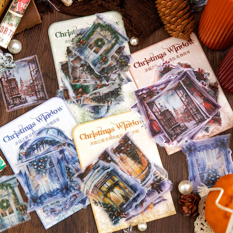 30Pcs/Bag Christmas Window Waterproof PET Sticker Creative Window Frame Decorative Stickers Christmas Junk Journal Diary DIY
30Pcs/Bag Christmas Window Waterproof PET Sticker Creative Window Frame Decorative Stickers Christmas Junk Journal Diary DIY