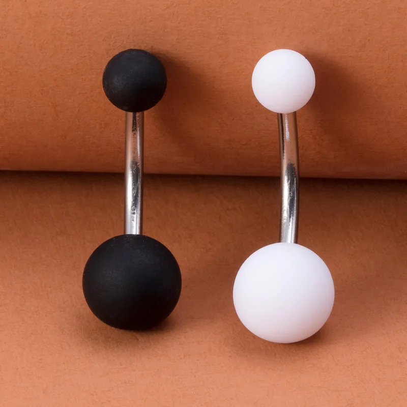 2pcs White Black Acrylic Belly Button Ring Navel Piercing Bar Surgical Steel for Women Sexy Ombligo Belly Stud Body Jewelry 14G
2pcs White Black Acrylic Belly Button Ring Navel Piercing Bar Surgical Steel for Women Sexy Ombligo Belly Stud Body Jewelry 14G