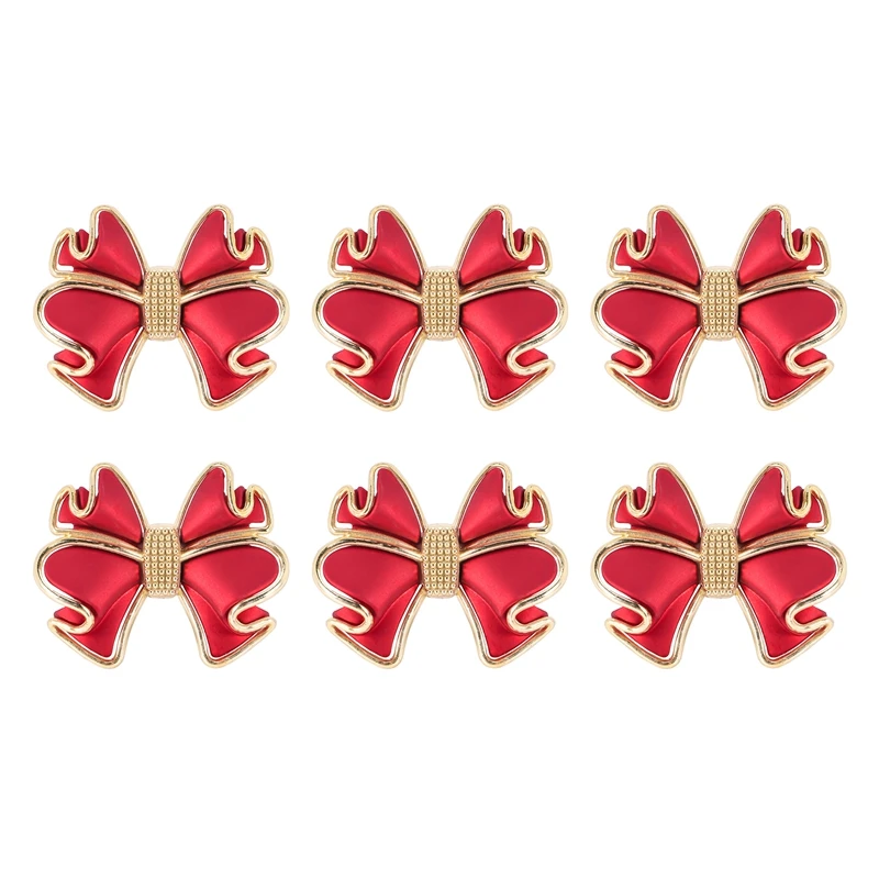 6 Pieces Red Bowknot Napkin Rings, Butterfly Knot Napkin Ring Holders Handmade Metal Napkin Buckles Elegant Table Decor
6 Pieces Red Bowknot Napkin Rings, Butterfly Knot Napkin Ring Holders Handmade Metal Napkin Buckles Elegant Table Decor