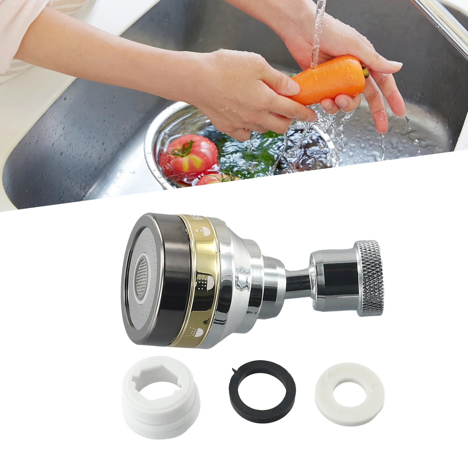 Stainleess Steel Brass Kitchen Tap Head Faucet Aerator Extender Anti-splash 3 Levels Adjustable Kitchen Tools Accessory
Stainleess Steel Brass Kitchen Tap Head Faucet Aerator Extender Anti-splash 3 Levels Adjustable Kitchen Tools Accessory