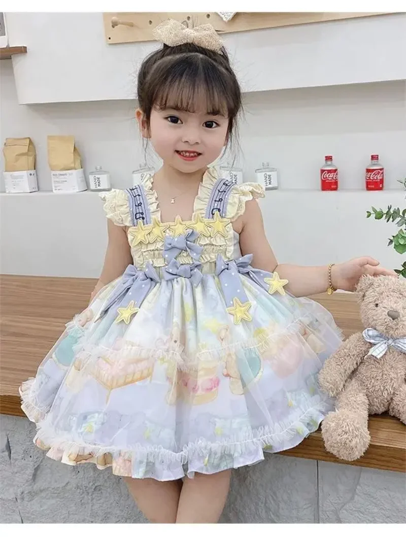 

Spring Autumn Lovely Lolita Princess Dress Baby Girl Cute Floral Fluffy Party Gown Children Birthday Surprise Gift Photography