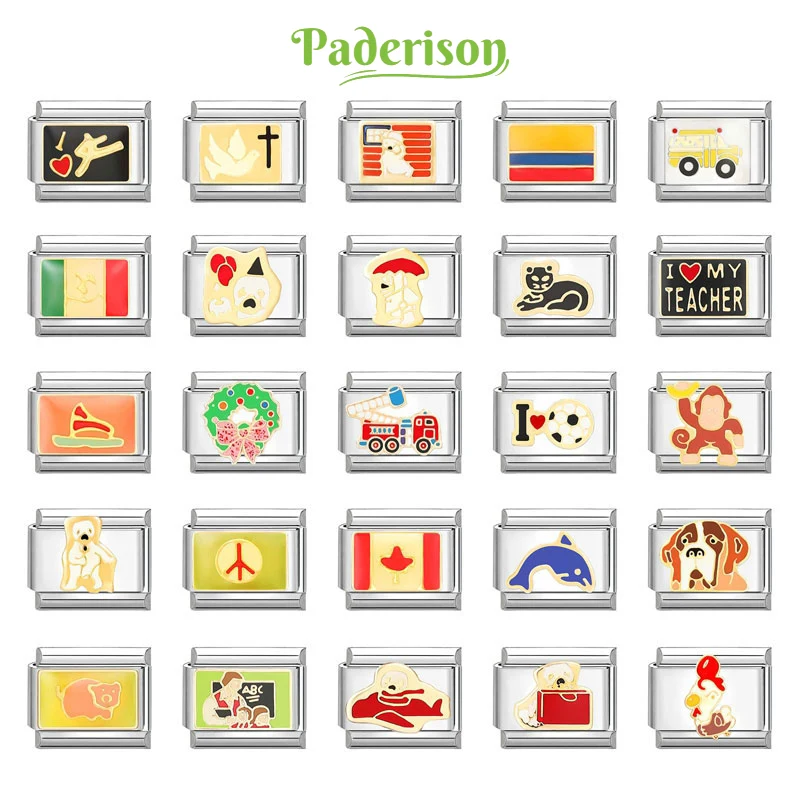 Paderison Animal Charm Turkey Pig Puppy Polar Bear Italian Charm Links Fit 9mm Bracelet Stainless Steel DIY Making Jewelry
Paderison Animal Charm Turkey Pig Puppy Polar Bear Italian Charm Links Fit 9mm Bracelet Stainless Steel DIY Making Jewelry