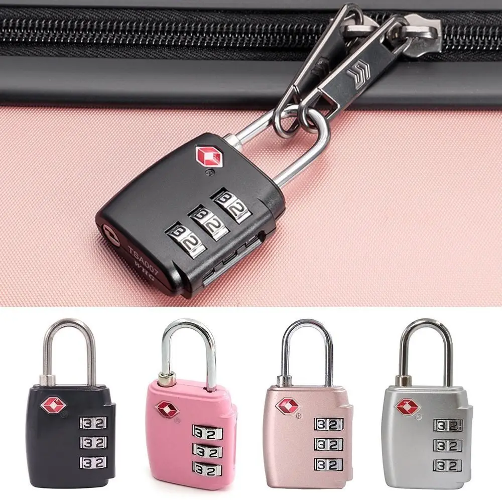 

TSA 3 Digit Combination Lock Security Tool Anti-theft Customs Password Lock Padlock Cabinet Locker Suitcase Luggage Coded Lock