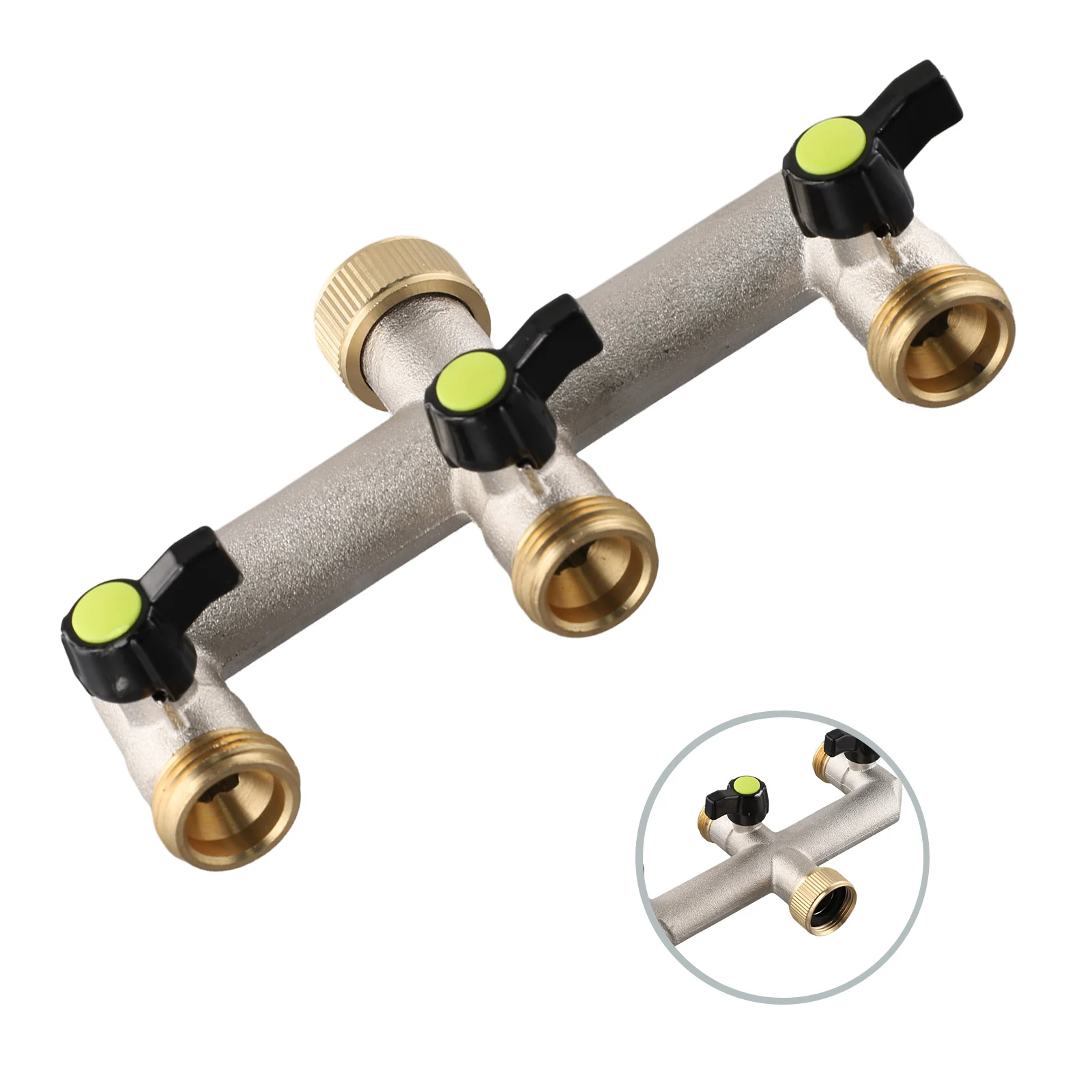 1pcs Brass Versatile 3 Way Y-Distributor With 3 Stopcocks For Garden Irrigation Watering G 3/4inch Garden Supplies Watering
1pcs Brass Versatile 3 Way Y-Distributor With 3 Stopcocks For Garden Irrigation Watering G 3/4inch Garden Supplies Watering