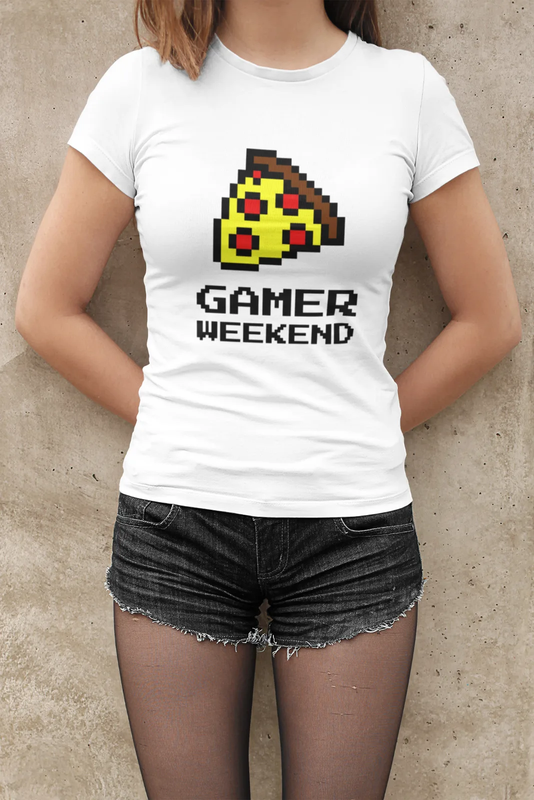 Органическая Женская Старая школа ретро любовь игры пиксель пицца геймер Выходная Футболка-
Органическая Женская Старая школа ретро любовь игры пиксель пицца геймер Выходная Футболка-