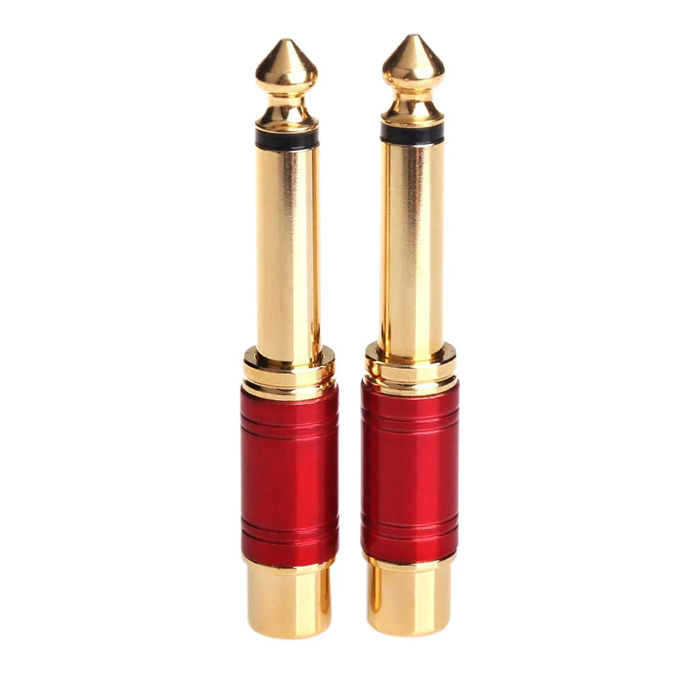 6.35mm 1/4 inch Male Mono TS to RCA Female Interconnect Audio Adapter Conversion Plug (Red 2 Pack)
6.35mm 1/4 inch Male Mono TS to RCA Female Interconnect Audio Adapter Conversion Plug (Red 2 Pack)