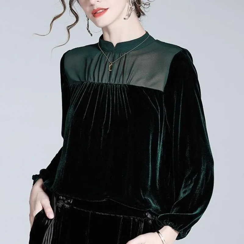 Golden Velvet Women's Early Autumn New Pullover Lace FoldsFashion and Western Loose Solid Color Versatile Long Sleeved Tops
Golden Velvet Women's Early Autumn New Pullover Lace FoldsFashion and Western Loose Solid Color Versatile Long Sleeved Tops
