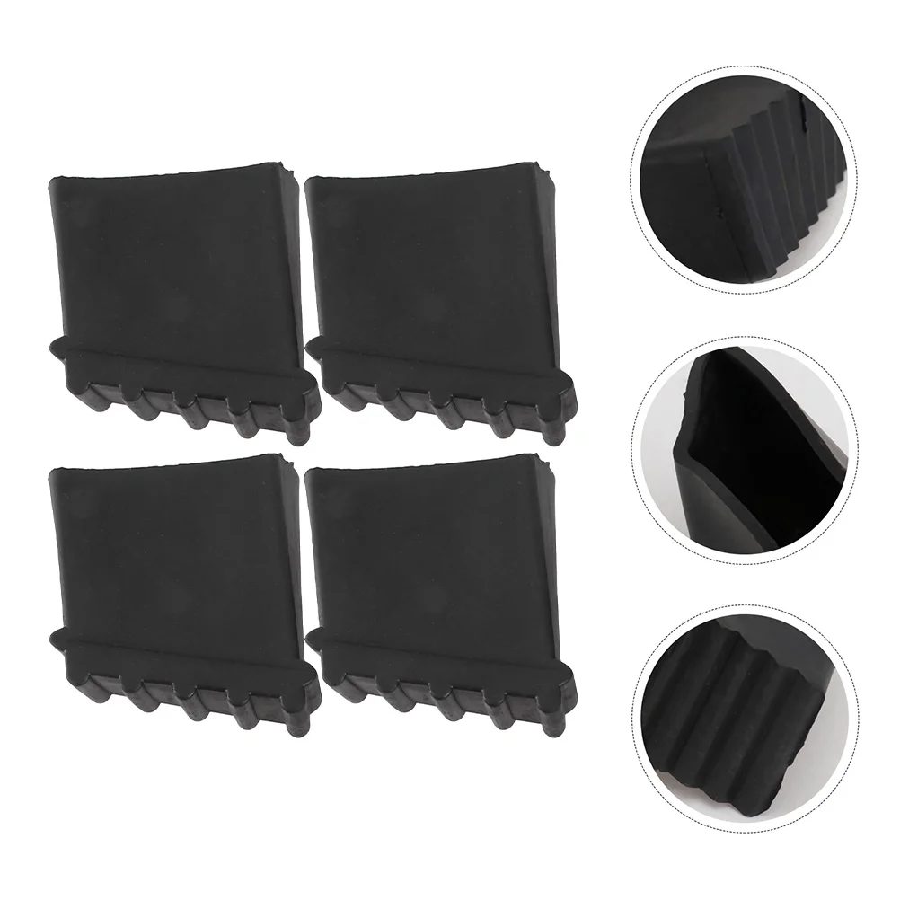 

4 Pcs Ladder Foot Cover Non-slip Feet Protector Folding Covers Legs for Table Accessories Wear-resisting Mats Chair Pads Rest