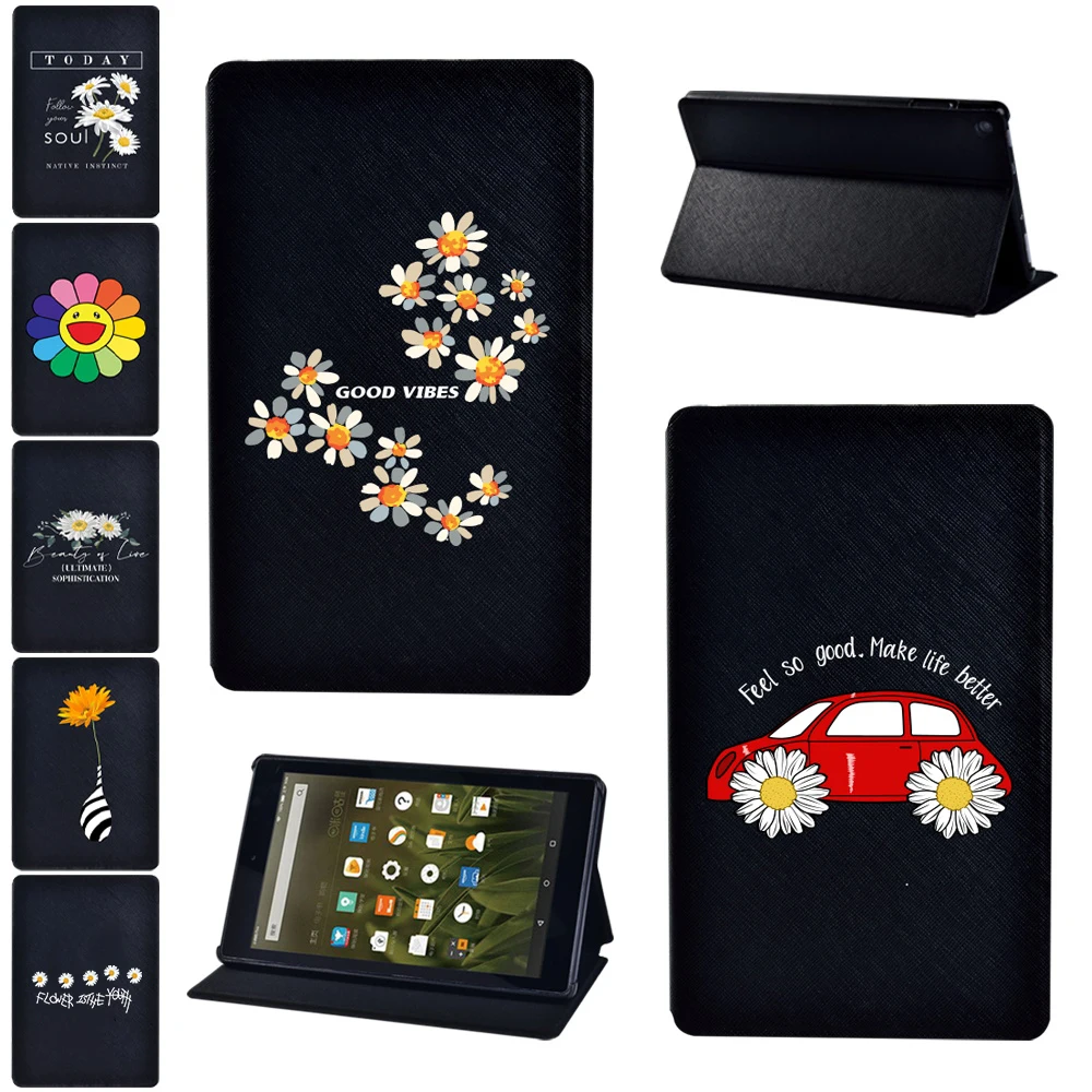 Кожаный чехол-подставка для планшета Fire 7(5th/7th/9th Gen)/HD 8(6th/7th/8th Gen)/HD 10(5th/7th/9th Gen) защитный чехол с принтом маргариток
Кожаный чехол-подставка для планшета Fire 7(5th/7th/9th Gen)/HD 8(6th/7th/8th Gen)/HD 10(5th/7th/9th Gen) защитный чехол с принтом маргариток