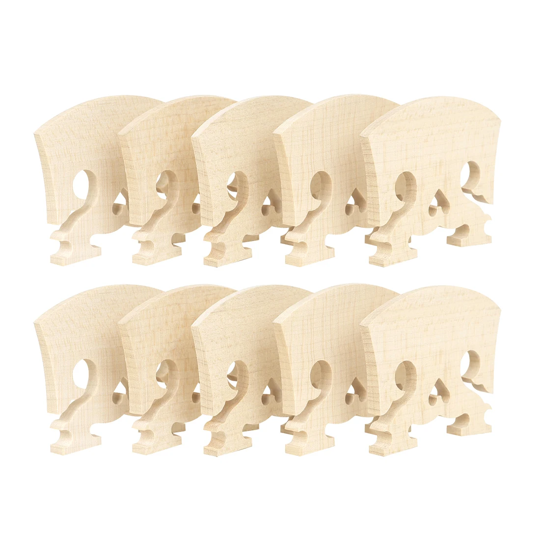 

10 Pcs Set 4/4 Violin Bridges String Instrument Violin Parts Accessories 42mm Maple Wood Fiddle Bridge Baroque Style