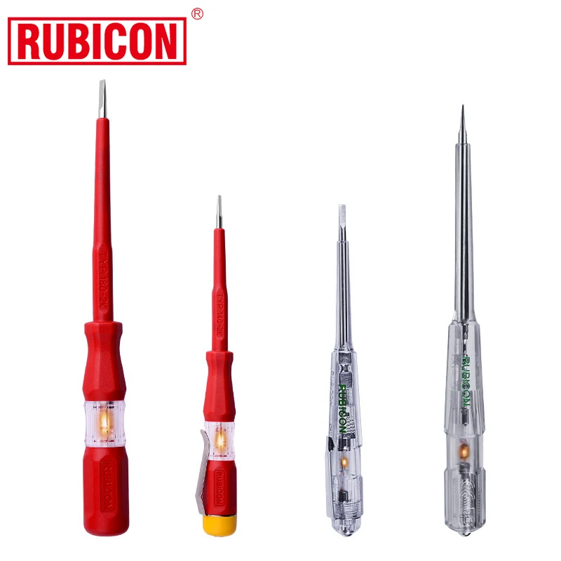 Japan RUBICON Electrical Tools RVT-211 RVT-111 Test Pencil 220~250V LED Voltage Tester Pen Diameter 3.0mm Slotted VDE Approved
Japan RUBICON Electrical Tools RVT-211 RVT-111 Test Pencil 220~250V LED Voltage Tester Pen Diameter 3.0mm Slotted VDE Approved