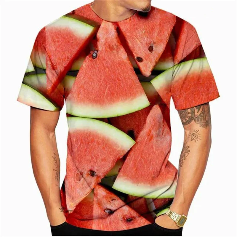 Fashion Watermelon 3D Printed T-shirt For Men Casual Short-sleeved Fruit Pattern Tshirt Round Neck Street Tees Summer Tops
Fashion Watermelon 3D Printed T-shirt For Men Casual Short-sleeved Fruit Pattern Tshirt Round Neck Street Tees Summer Tops