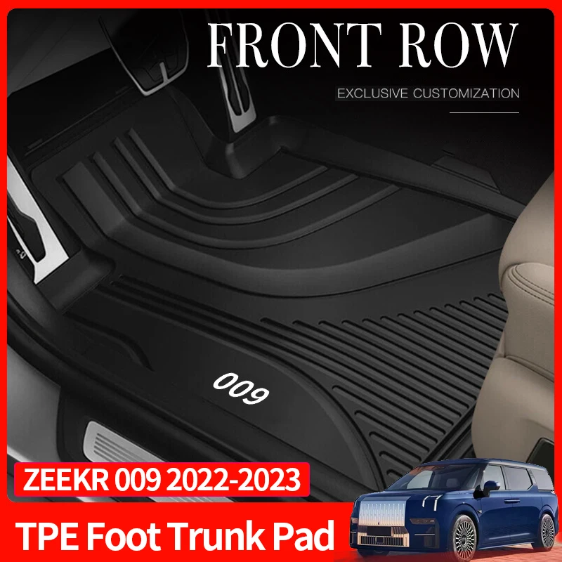 

Коврик для ног Zeekr 009 WE ME 2022 2023 TPE, коврик для багажника, автомобильный коврик, автомобильные коврики, водонепроницаемые напольные коврики, аксессуары для интерьера автомобиля