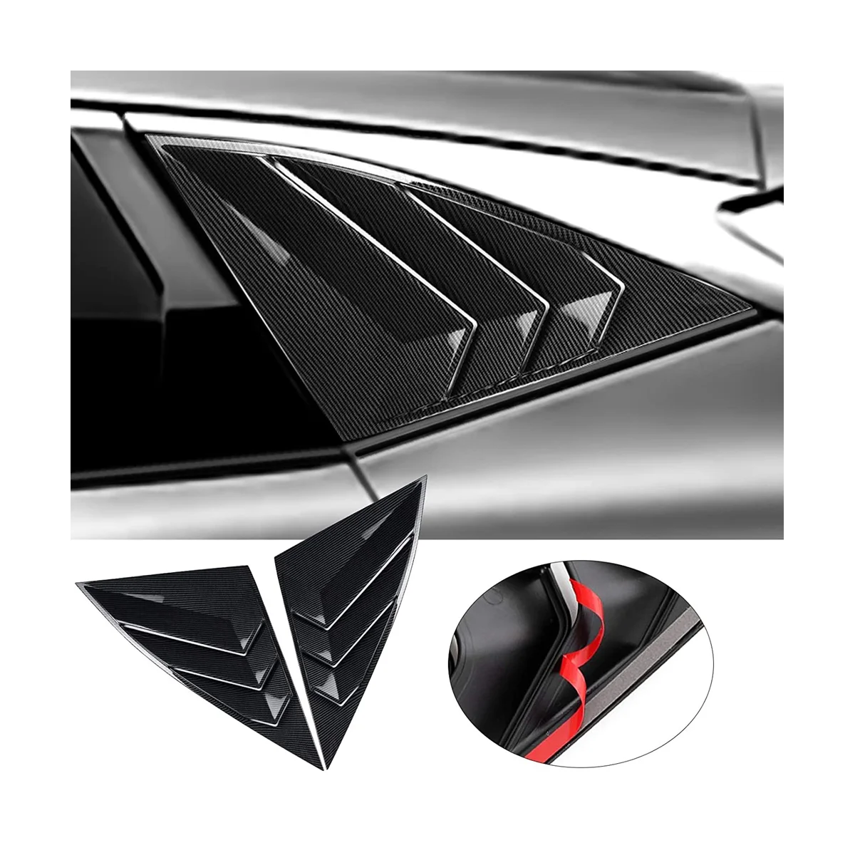 For Hyundai Tucson 2021-2023 Rear Side Window Louvers Triangular Window Glass Blinds Accessories - ABS Carbon Fiber
For Hyundai Tucson 2021-2023 Rear Side Window Louvers Triangular Window Glass Blinds Accessories - ABS Carbon Fiber
