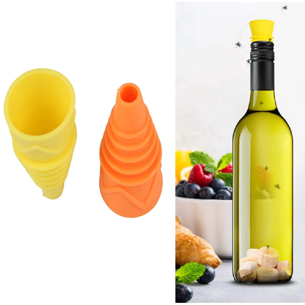 5pcs Flexible Flies Trap Funnel Reusable Silicone Pest Control Fruit Flies Catcher Killer Home Garden Kitchen Flytrap Fitting
5pcs Flexible Flies Trap Funnel Reusable Silicone Pest Control Fruit Flies Catcher Killer Home Garden Kitchen Flytrap Fitting