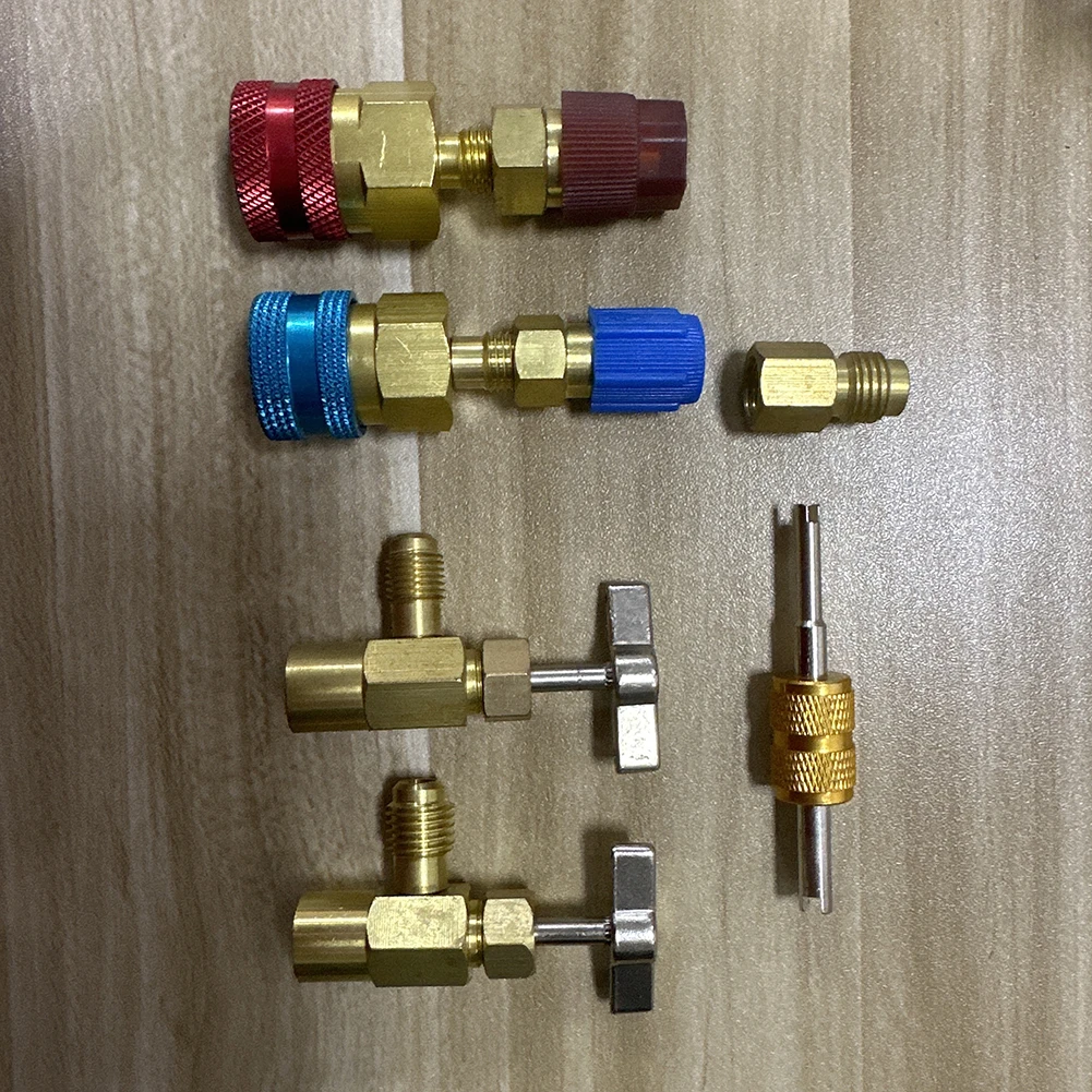 2pcs R1234YF Fitting Quick Coupler Connector Adapters 1/4\" SAE High/Low Manifold AC Gauge Set Coupler Self-Sealing Hose
2pcs R1234YF Fitting Quick Coupler Connector Adapters 1/4\" SAE High/Low Manifold AC Gauge Set Coupler Self-Sealing Hose