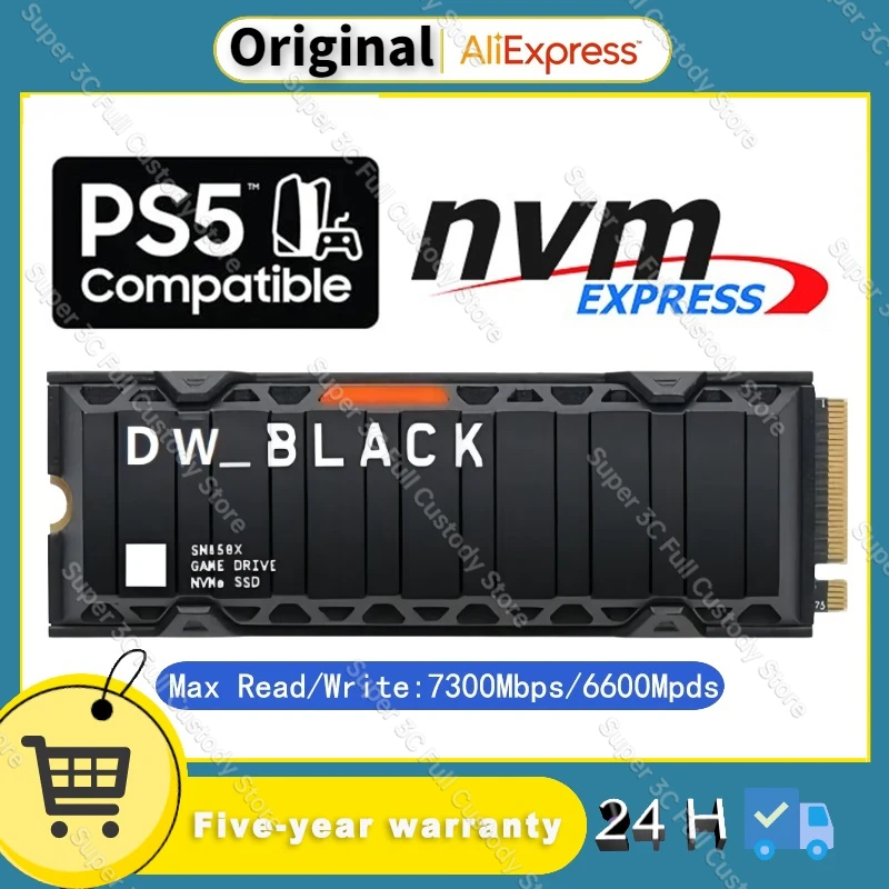 

Original Brand DW SN850X/SN770 NVMe SSD 1TB 2TB 4TB Internal Solid State Drive PCIe 4.0 M.2 2280 외장하드 For Laptop Playstation 5