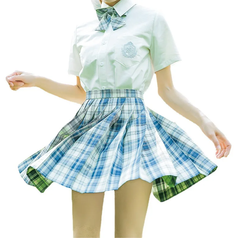 

C112 Japanese JK Uniform Full Set of Preppy Style High-waisted Skirts Student Sailor Uniforms