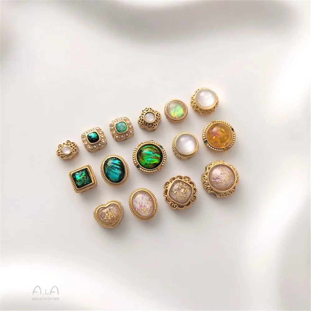 Copper Plated Matte Gold Inlaid Imitation Opal Retro Bead Transfer Beads Handmade DIY Jewelry Accessories
Copper Plated Matte Gold Inlaid Imitation Opal Retro Bead Transfer Beads Handmade DIY Jewelry Accessories