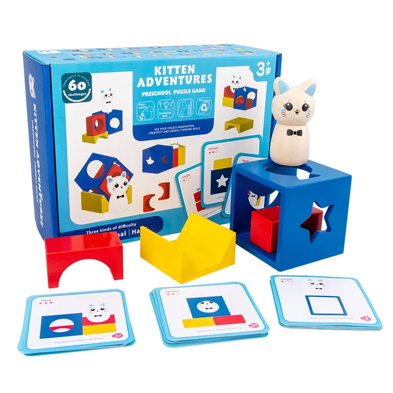 Kitten Adventures Magic Box Montessori Baby GameLogical Thinking Board Wooden Puzzle Brain Teaser Toys Kids Educational Gift
Kitten Adventures Magic Box Montessori Baby GameLogical Thinking Board Wooden Puzzle Brain Teaser Toys Kids Educational Gift