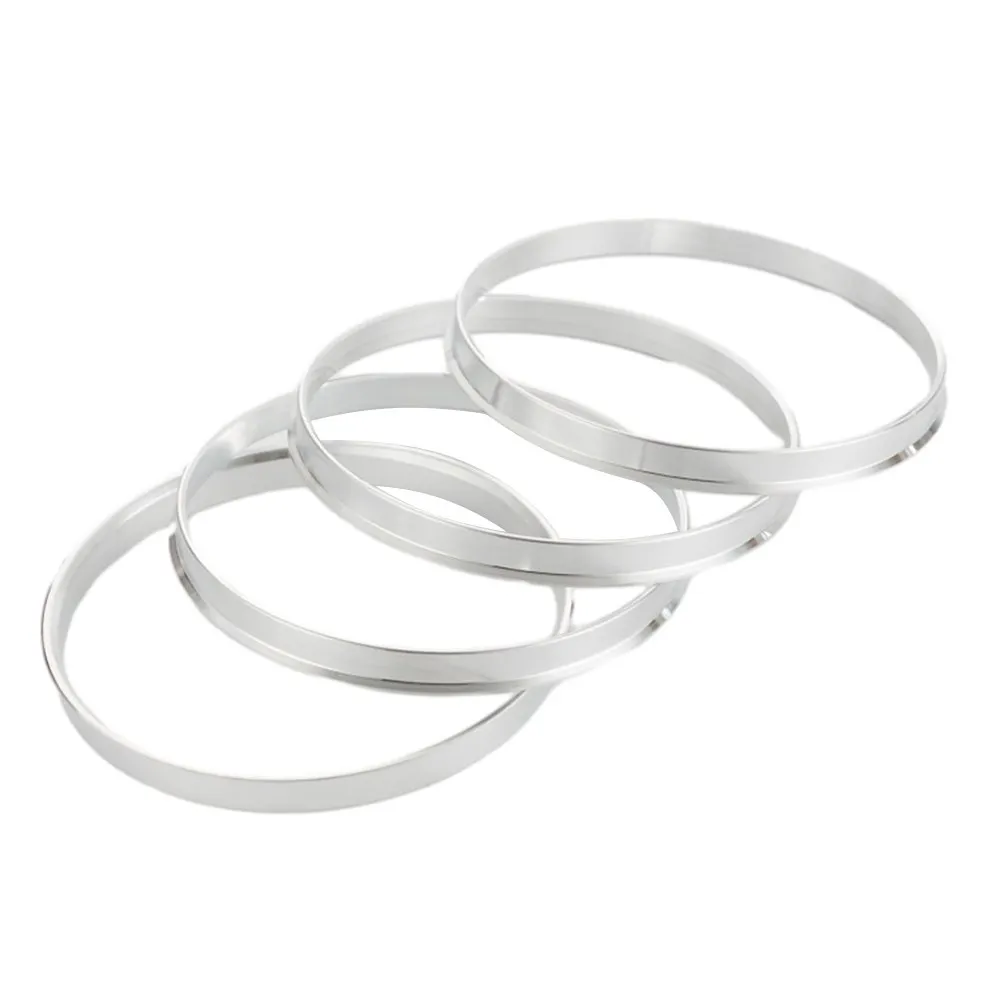 

Make your car stand out Aluminum Hub Centric Rings 4pcs Set 64 1mm Car to 73 1mm Wheel Bore Silver Color Unique Appearance