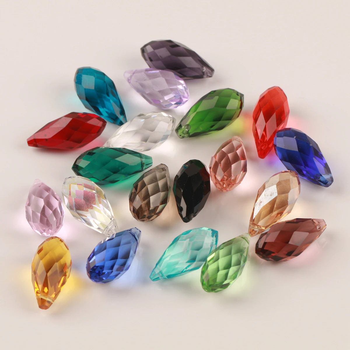 12X25mm Pure Color & Plated Color Teardrop Faceted Crystal Glass Top Drilled Pendant Drops Loose Beads For Jewelry Making DIY
12X25mm Pure Color & Plated Color Teardrop Faceted Crystal Glass Top Drilled Pendant Drops Loose Beads For Jewelry Making DIY