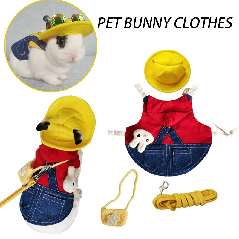 Cute Bunny Vest Harness Leash Set Rabbit Clothes Suit Small Animals Summer New Pet Clothes Dog T-shirt 
Cute Bunny Vest Harness Leash Set Rabbit Clothes Suit Small Animals Summer New Pet Clothes Dog T-shirt