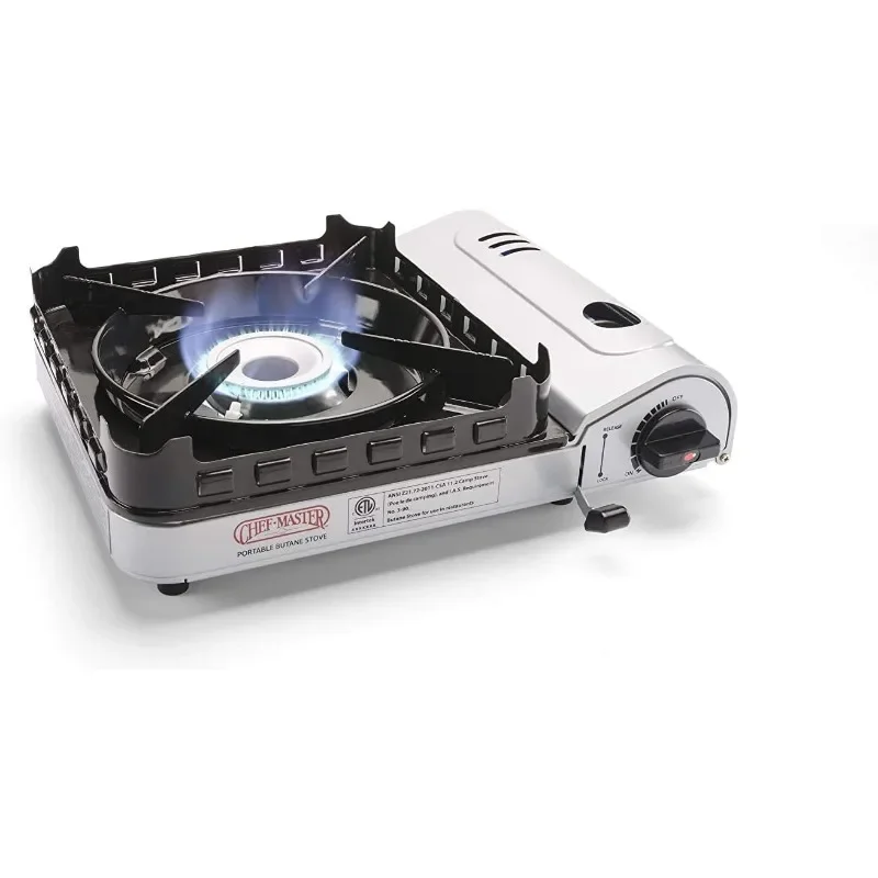 Chef Master 90019 Portable Butane Stove | 15,000 BTU Single Burner Gas Stove | Camping and Backpacking Essentials
Chef Master 90019 Portable Butane Stove | 15,000 BTU Single Burner Gas Stove | Camping and Backpacking Essentials