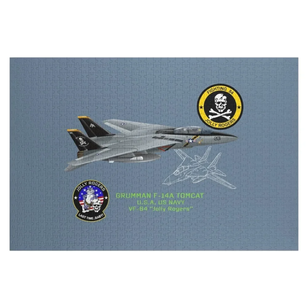 

F-14 Tomcat - Jolly Roger Jigsaw Puzzle Personalized Kids Gifts Custom Name Child Toy Children Puzzle
