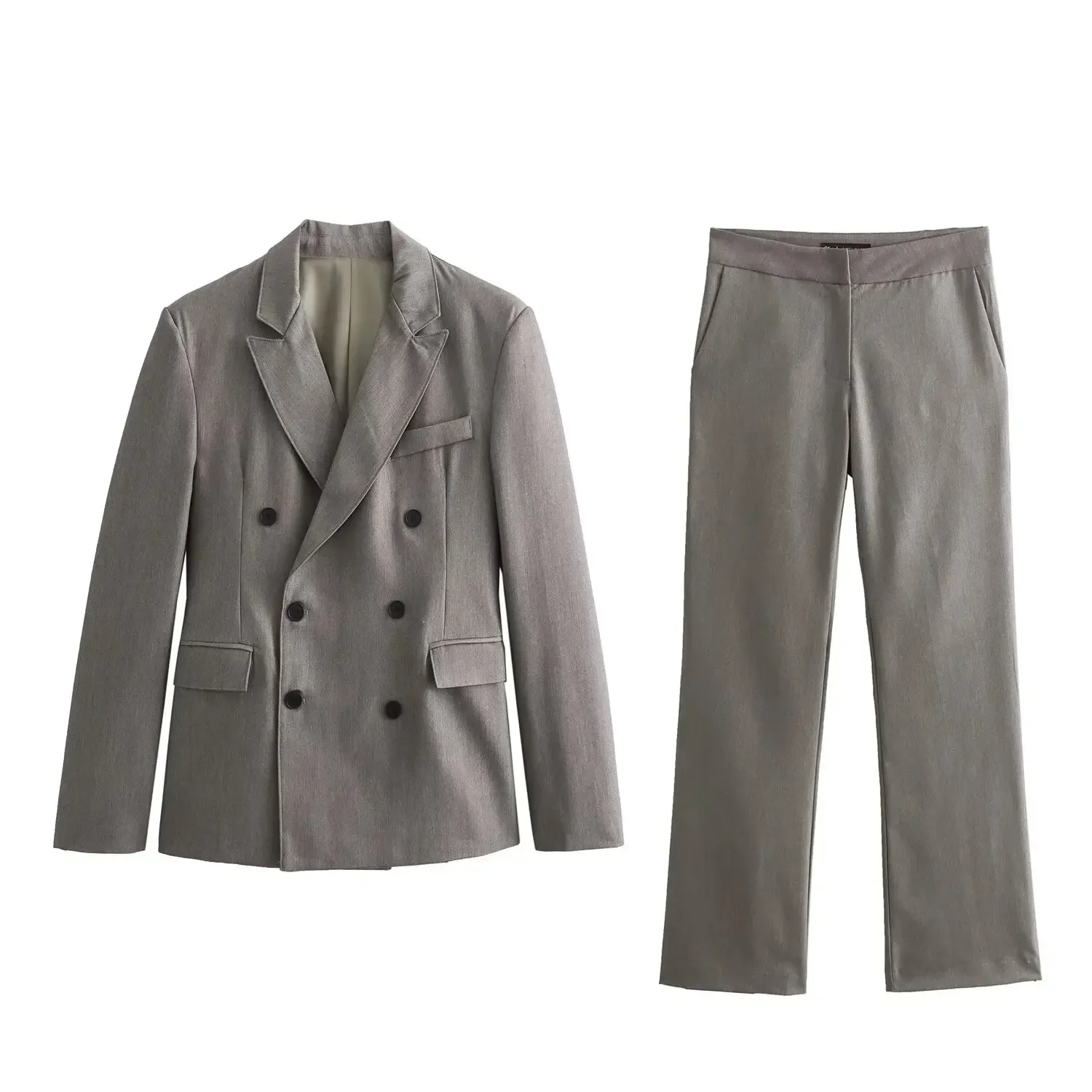 Women's 2024 New Fashion Slim Fit Casual Blended Double breasted Suit Coat Retro Long sleeved Pocket Women's Coat Unique Top 
Women's 2024 New Fashion Slim Fit Casual Blended Double breasted Suit Coat Retro Long sleeved Pocket Women's Coat Unique Top