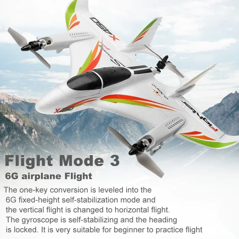 Brushless Vtol Airplane Glider Fixed Wing Aircraft 2.4G 6CH 3D/6G RC Helicopters Vertical Avion Remote Control WLtoys X450
Brushless Vtol Airplane Glider Fixed Wing Aircraft 2.4G 6CH 3D/6G RC Helicopters Vertical Avion Remote Control WLtoys X450