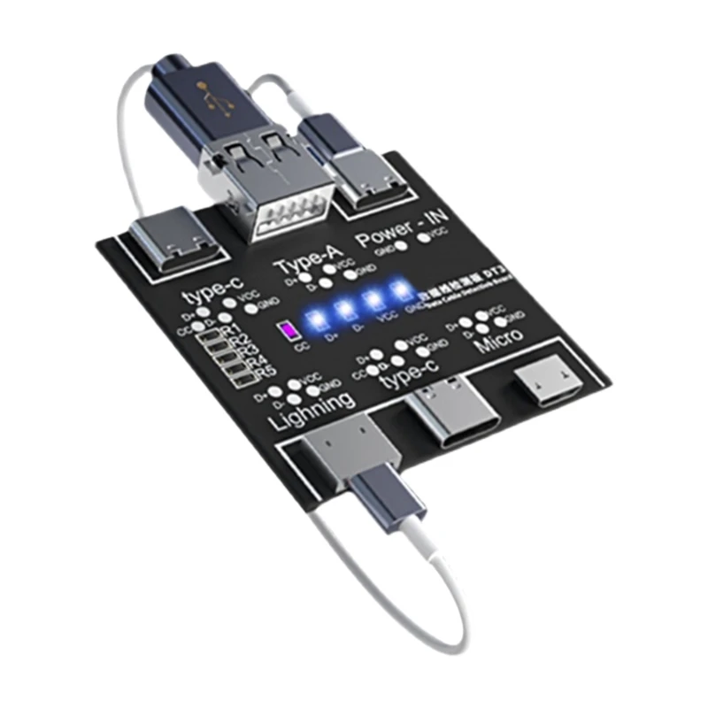 USB Data Cable On-Off Detection Board for Micro Type-C Port DT3 USB Cable Tester Fast Detection Lightweight Durable
USB Data Cable On-Off Detection Board for Micro Type-C Port DT3 USB Cable Tester Fast Detection Lightweight Durable