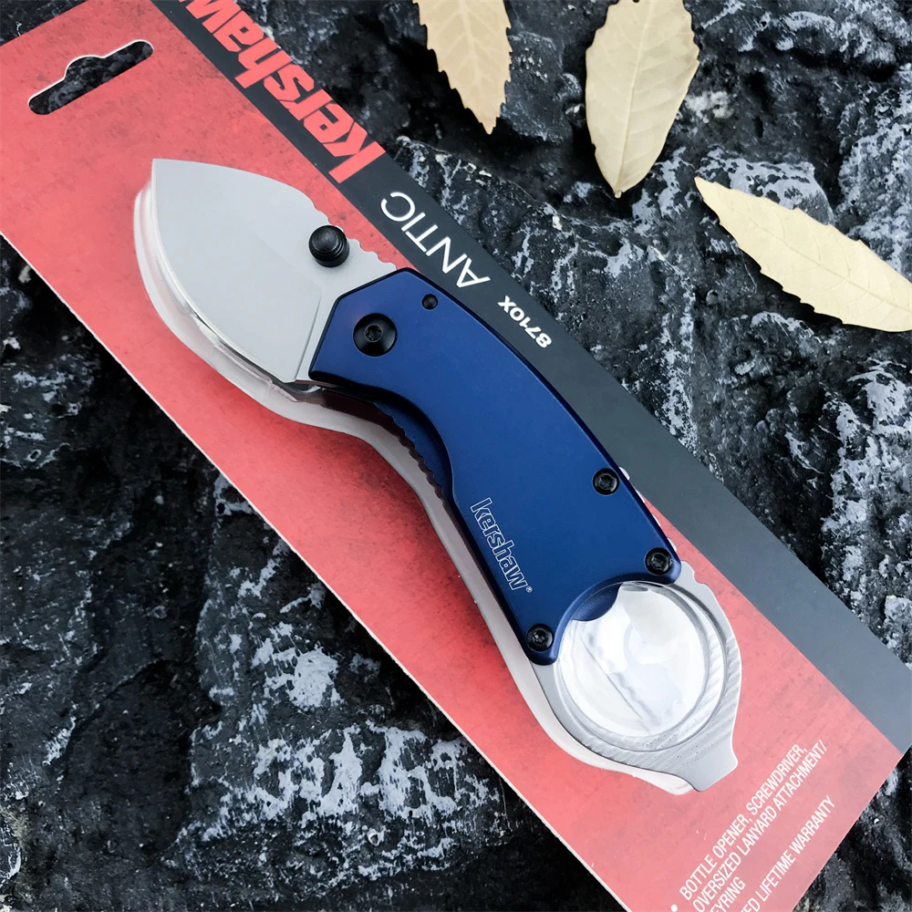 

Kershaw 8710 Antic Pocket Folding Knife 8Cr13Mov Cute Blade 440C Handle With Bottle Opener Edc Outdoor Camping Knives Multi Tool