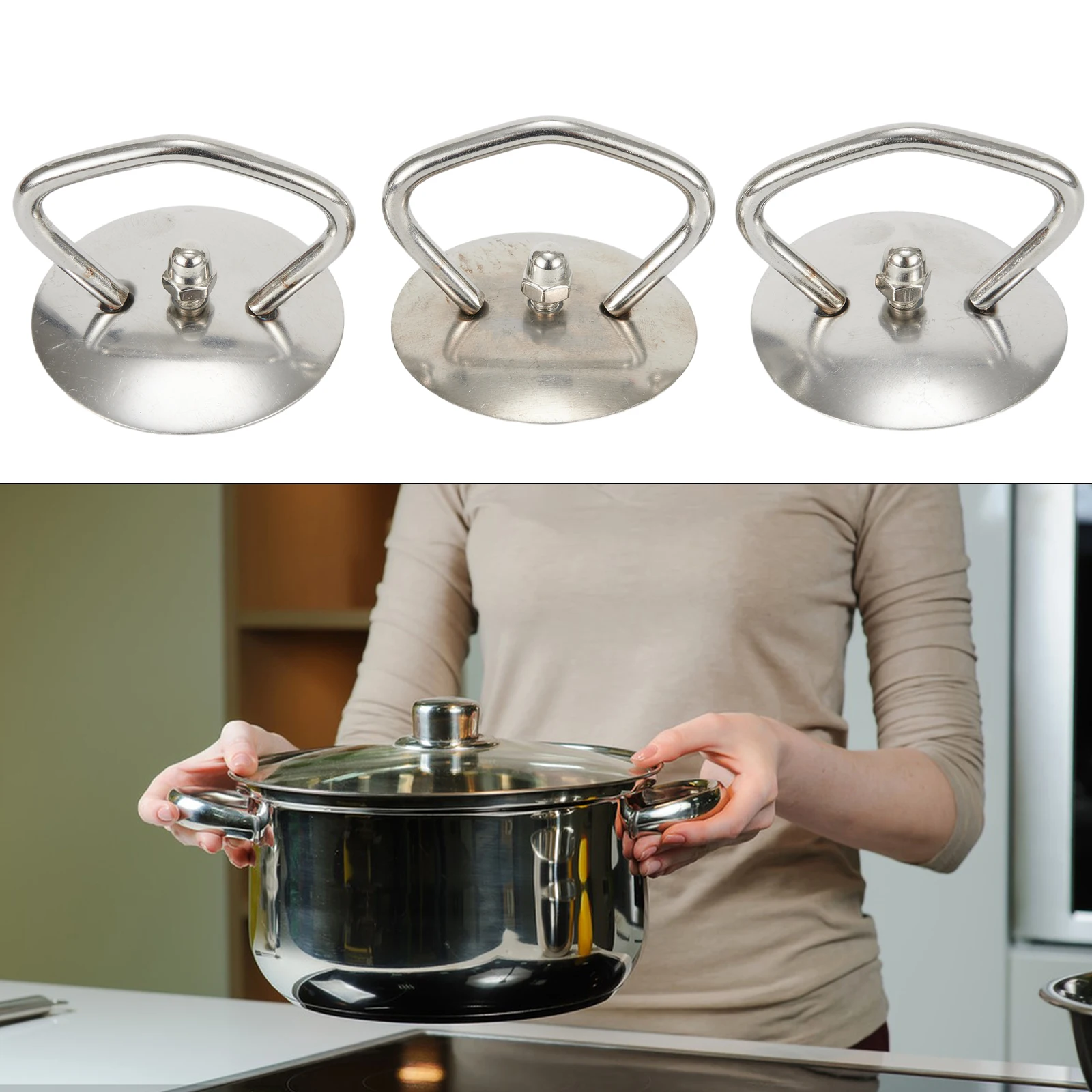 1/3Pcs Stainless Steel Pot Lid Cover Knob Handle Universal Kitchen Cookware Lid Handle Accessories Home Products Hot Sale
1/3Pcs Stainless Steel Pot Lid Cover Knob Handle Universal Kitchen Cookware Lid Handle Accessories Home Products Hot Sale