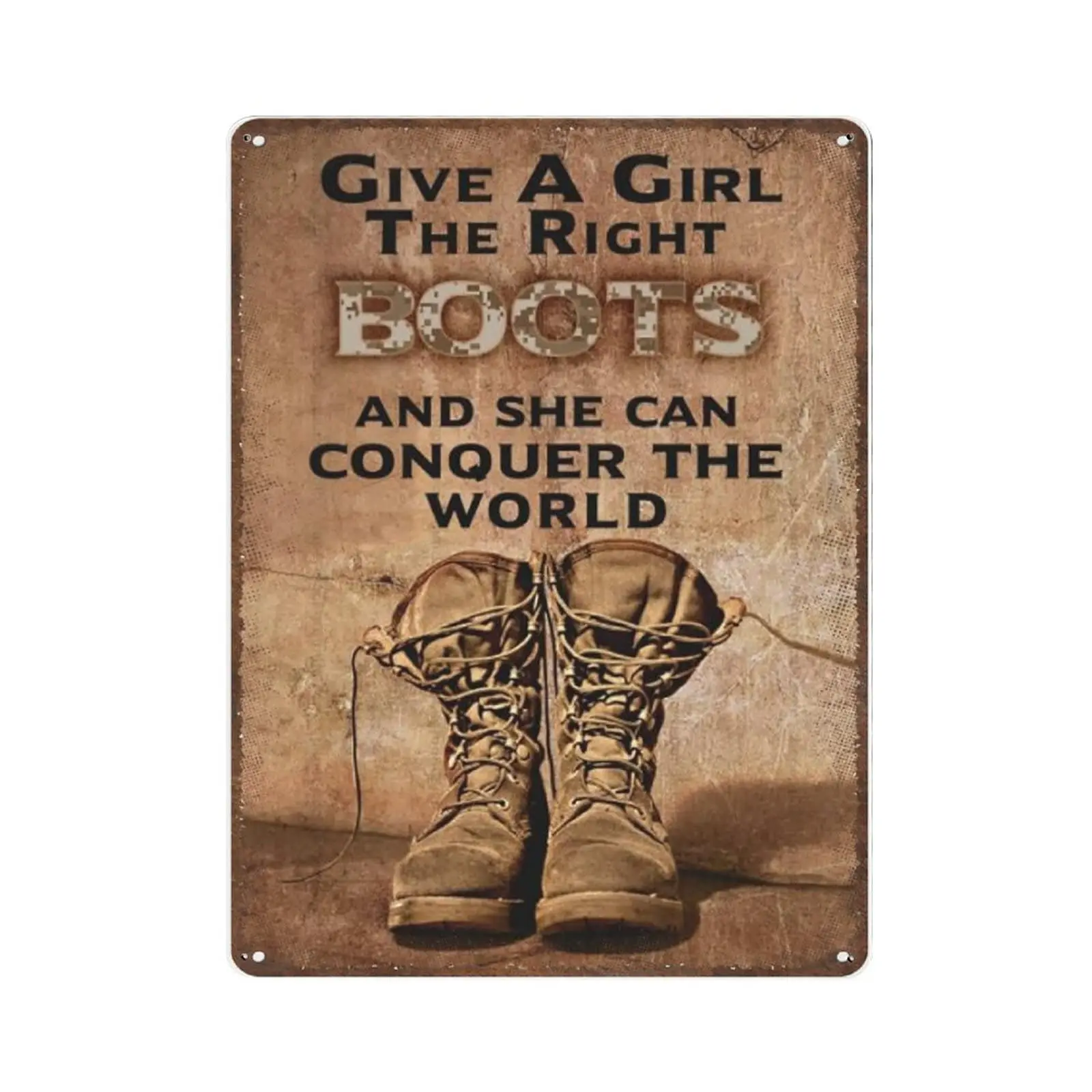 Vintage Metal Tin Sign Plaque,Give A Girl The Right Boots And She Can Conquer The World Tin Sign,Man cave Pub Club Cafe Home Dec
Vintage Metal Tin Sign Plaque,Give A Girl The Right Boots And She Can Conquer The World Tin Sign,Man cave Pub Club Cafe Home Dec