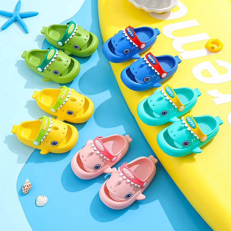 

Children EVA Slippers Summer Cute Shark Sandal Kids Cartoon Indoor Anti-Slip Casual Beach Shoes Boys Girls Home Slippers