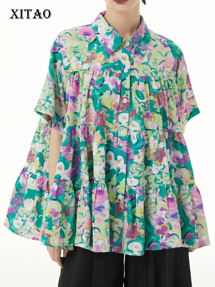 XITAO Short Sleeve Print Turn Down Collar Loose Shirt Female Fashion Casual Single Breasted 2023 Women Summer New Top HQQ0858
XITAO Short Sleeve Print Turn Down Collar Loose Shirt Female Fashion Casual Single Breasted 2023 Women Summer New Top HQQ0858