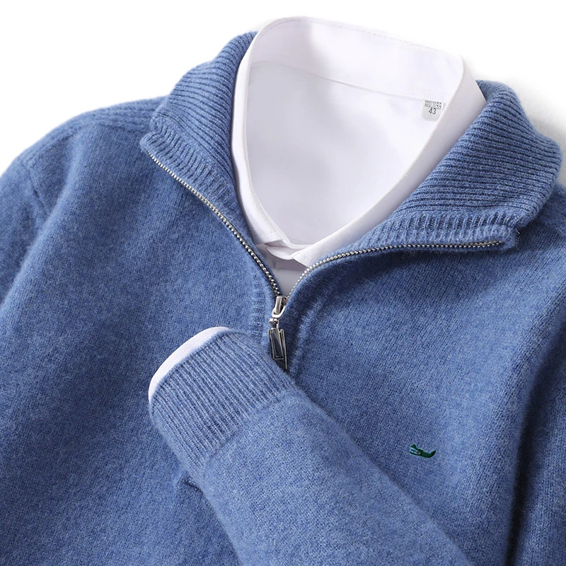 100% Cotton Pullovers Men's Clothing Sweaters Half Zip High Collar Casual Long Sleeve Mens Knitted Coats Christmas Outerwear
100% Cotton Pullovers Men's Clothing Sweaters Half Zip High Collar Casual Long Sleeve Mens Knitted Coats Christmas Outerwear