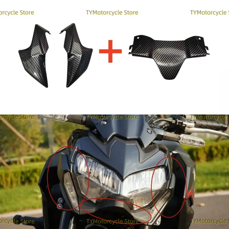 

Carbon fiber coating Front Side Nose Cover Headlight Headlamp Panel Fairing Cowl Fit For KAWASAKI Z 900 Z900 2020 2021 2022 2023