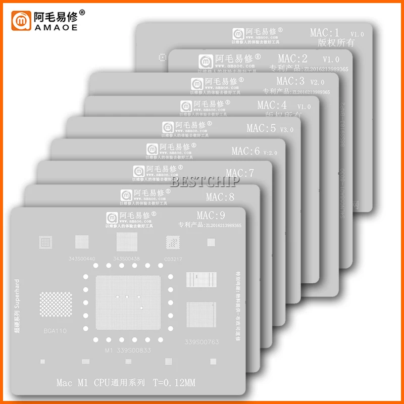 Трафарет Amaoe BGA Reballing для MAC Pro A2159 A1706 A1707 A1534 Power IC CPU SSD DDR WIFI толщина 0,12 мм 0,15 мм 0,25 мм
Трафарет Amaoe BGA Reballing для MAC Pro A2159 A1706 A1707 A1534 Power IC CPU SSD DDR WIFI толщина 0,12 мм 0,15 мм 0,25 мм