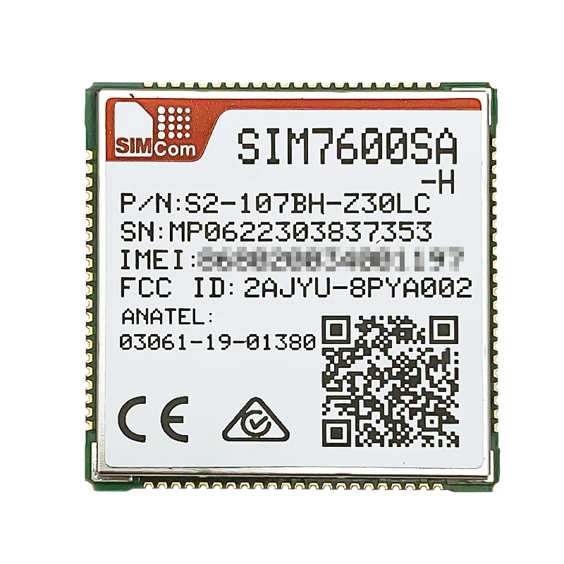 

SIMCOM SIM7600SA-H LCC LTE Cat4 Module LTE-TDD B40/B66 LTE-FDD B1/B2/B3/B4/B5/B7/B8/B28 GSM/GPRS/EDGE 850/900/1800/1900MHz