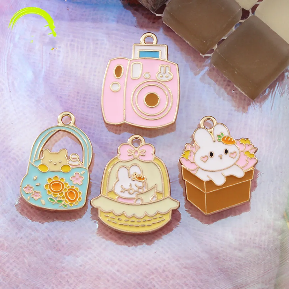 Cute Cartoon Enamel Charms for Girls Earrings Making 20pcs Pink Lovely Rabbits with Flowers Charm Pendant Gold Metal Finding
Cute Cartoon Enamel Charms for Girls Earrings Making 20pcs Pink Lovely Rabbits with Flowers Charm Pendant Gold Metal Finding