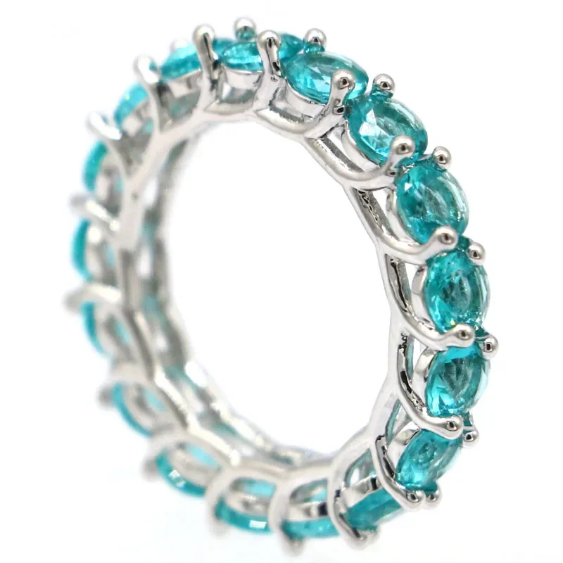 925 SOLID STERLING SILVER Ring White Sapphire Rich Blue Aquamarine London Blue Topaz Woman's Wedding
925 SOLID STERLING SILVER Ring White Sapphire Rich Blue Aquamarine London Blue Topaz Woman's Wedding