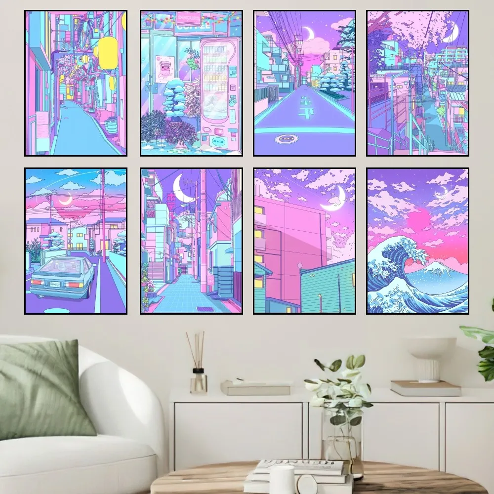 Neon City Street Vaporwave Art Poster Prints Wall Painting Bedroom Living Room Decoration Office Home
Neon City Street Vaporwave Art Poster Prints Wall Painting Bedroom Living Room Decoration Office Home