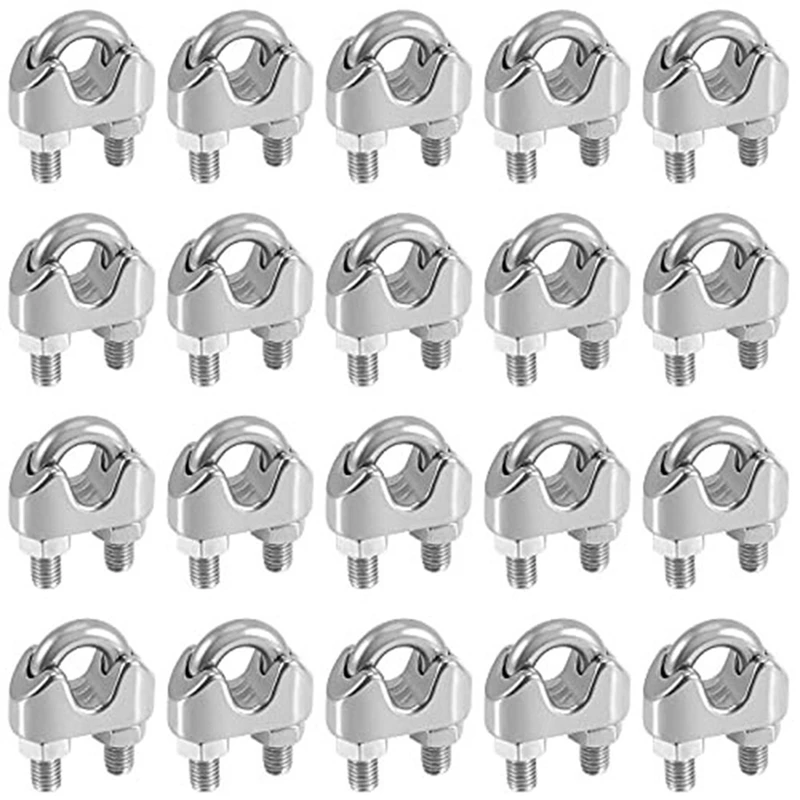 3/8 Inch Wire Rope Clamp Heavy Duty Wire Rope Clamp Wire Rope Clip M10 Stainless Steel,20 PCS
3/8 Inch Wire Rope Clamp Heavy Duty Wire Rope Clamp Wire Rope Clip M10 Stainless Steel,20 PCS