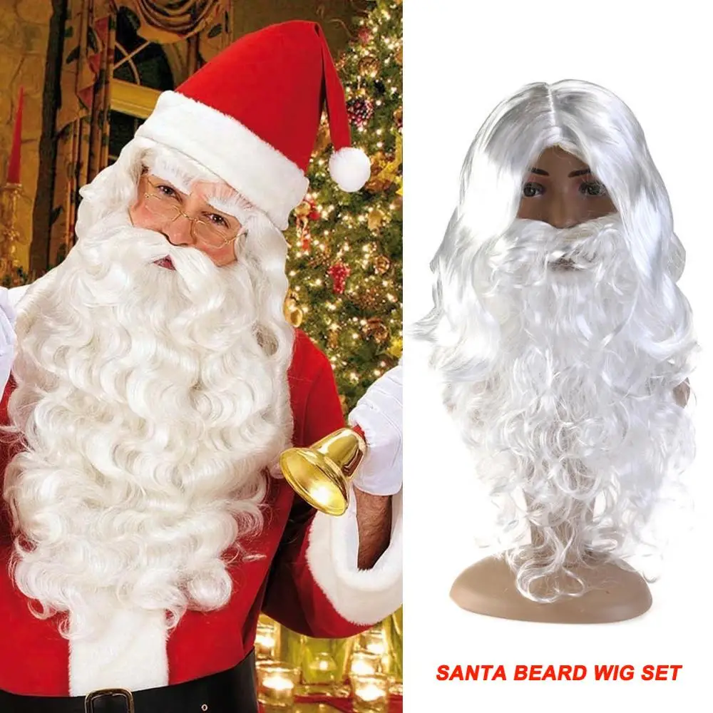 Silk Deluxe White Santa Fancy Dress Costume Wizard Wig and Beard Set 40cm Christmas Halloween New Year Decoration 2023
Silk Deluxe White Santa Fancy Dress Costume Wizard Wig and Beard Set 40cm Christmas Halloween New Year Decoration 2023