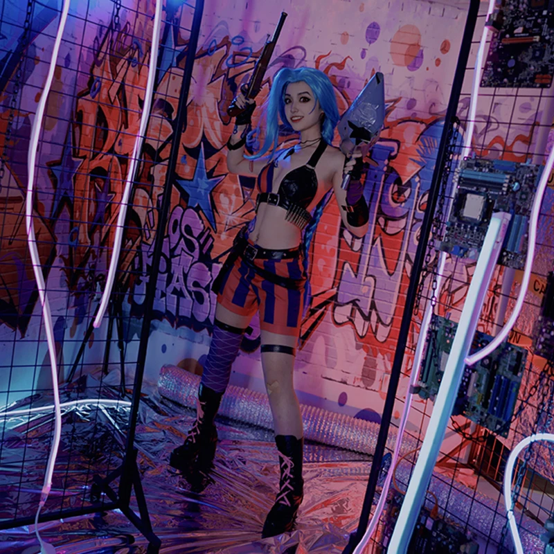 LOL Jinx Cosplay Costume game League of Legends Jinx Cosplay Costume Wig Accessories Women Sexy Costume cosplay costumes
LOL Jinx Cosplay Costume game League of Legends Jinx Cosplay Costume Wig Accessories Women Sexy Costume cosplay costumes