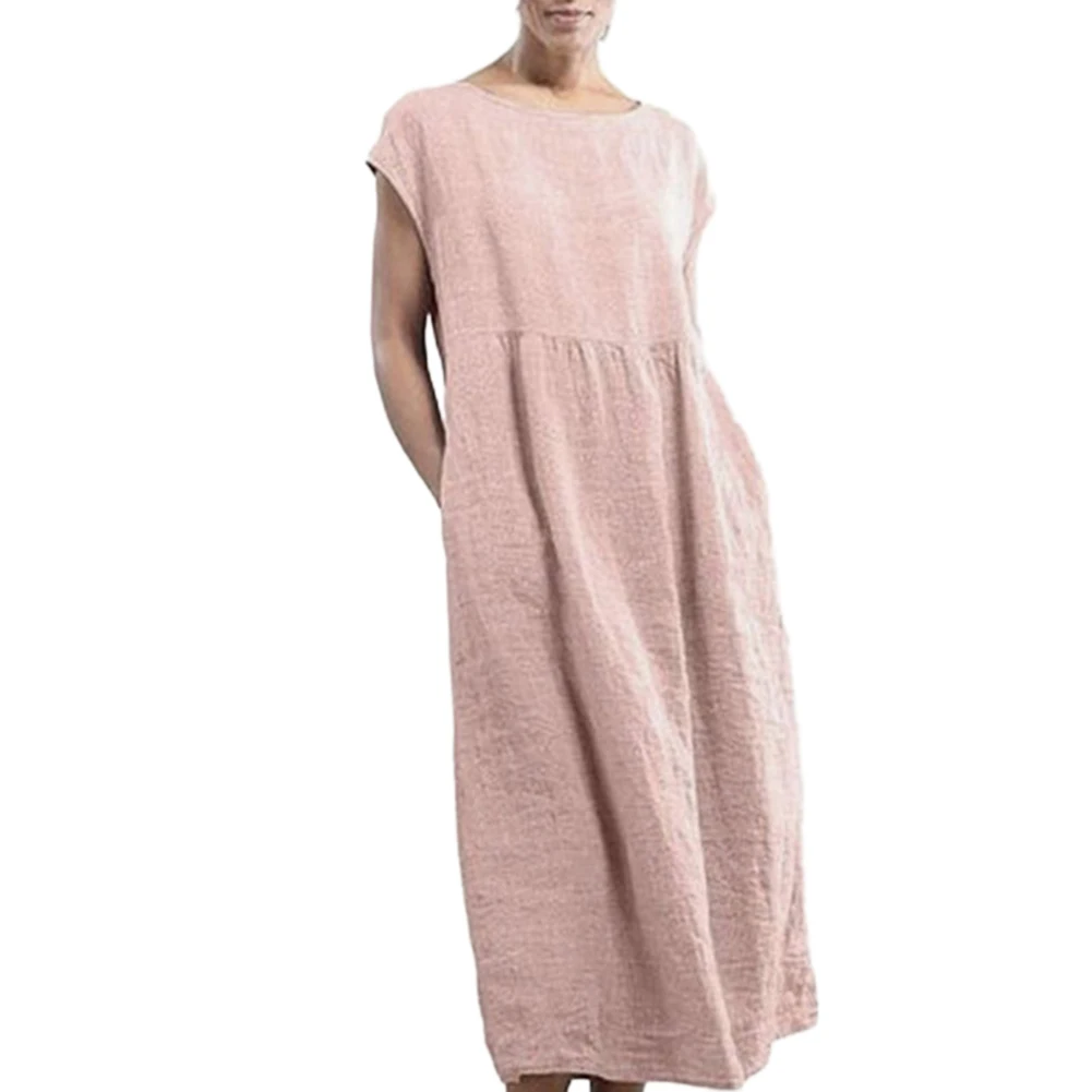 Stylish Fashion Women's Dress Female Midi Dresses Plus Size Regular Slight Strech Solid Color Summer Sundress
Stylish Fashion Women's Dress Female Midi Dresses Plus Size Regular Slight Strech Solid Color Summer Sundress