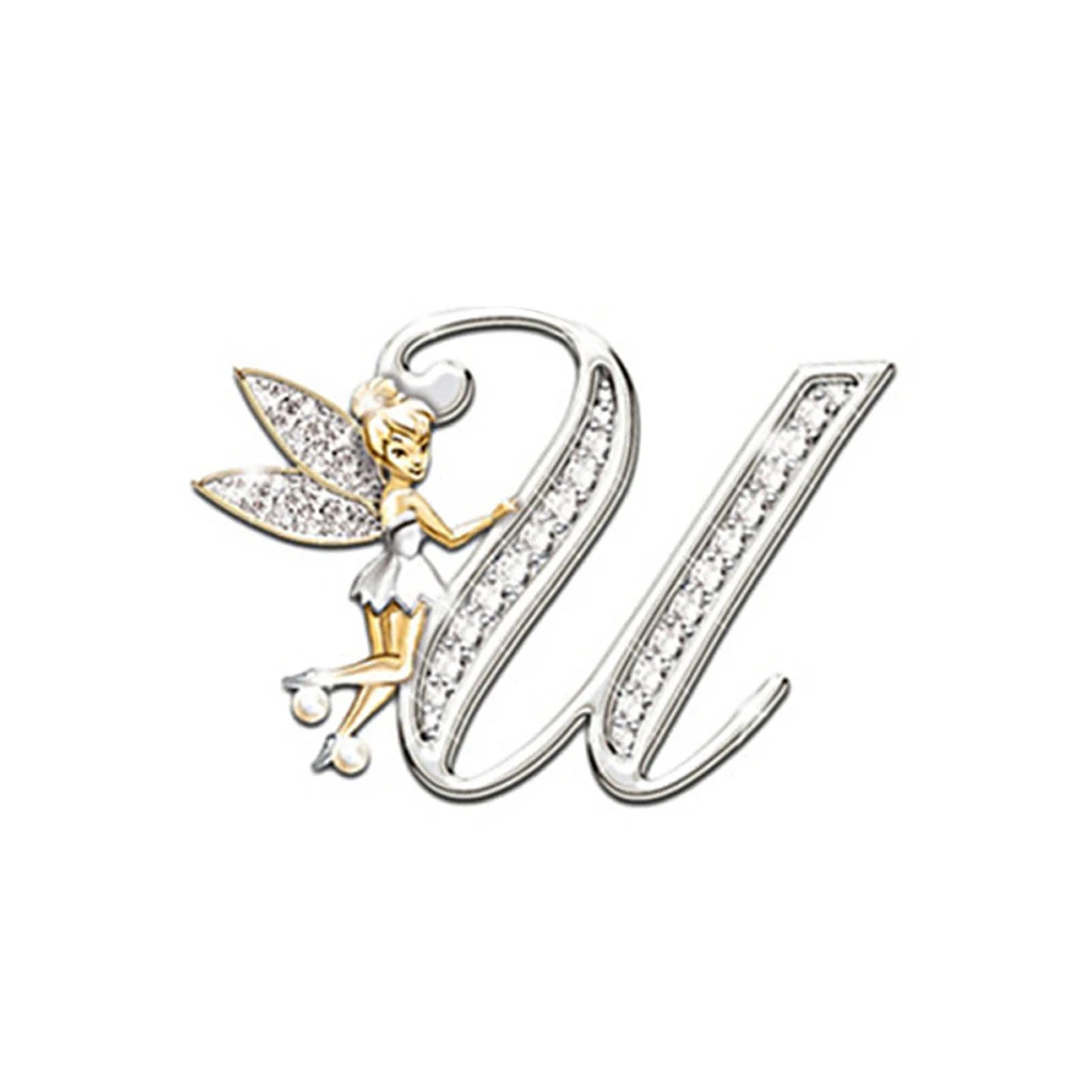 Luxury Brooch Elf Angel Alphabet A-Z Letter Lapel Pin Women Rhinestone Metal Glossy Lapel Collar Pin Scarf Clothes Decor Jewelry Luxury Brooch Elf Angel Alphabet A-Z Letter Lapel Pin Women Rhinestone Metal Glossy Lapel Collar Pin Scarf Clothes Decor Jewelry