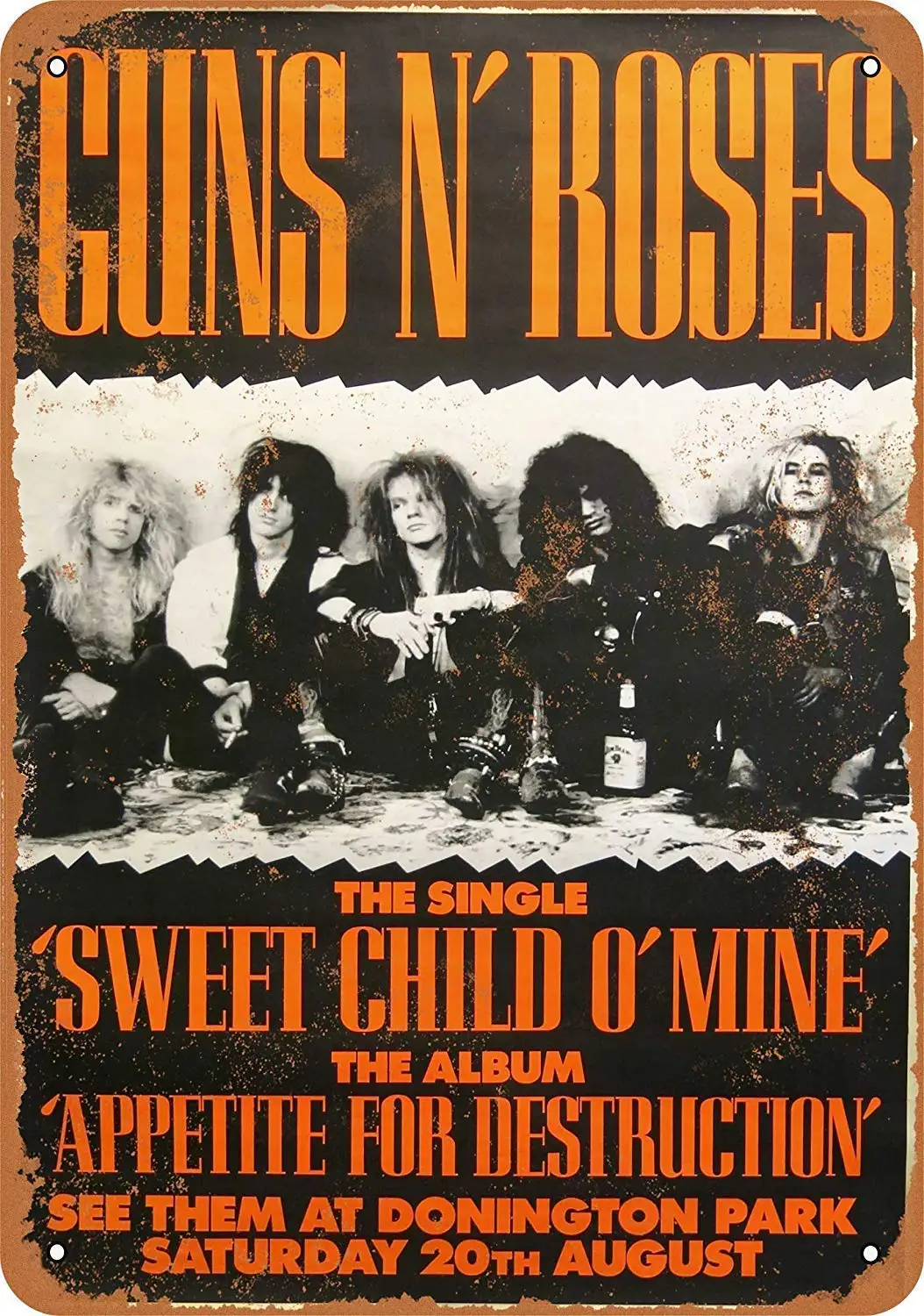 Isaric Tin Sign 1988 Guns 'N Roses at Donington Park - Vintage Metal Sign 8 x 12 Inches 
Isaric Tin Sign 1988 Guns 'N Roses at Donington Park - Vintage Metal Sign 8 x 12 Inches